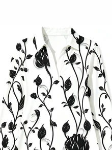 Selamara 花卉印花 Polo 領長袖洋裝 - 彩色 - 查看 3