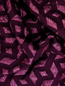Nöista Atasan Lengan Pendek Asimetris Motif Geometris. Musim Panas, Gugur, Gaya Kasual Chic, Jalan-jalan, Pesta. - Purple - View 7