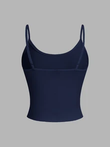 SHEIN EZwear 4件組女款休閒修身短版背心套裝，適合夏季，百搭 - 彩色 - 查看 4