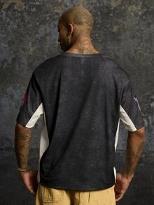 Transformers X SHEIN Men's Letter Print Casual Daily Short Sleeve T-Shirt - Black - View 2
