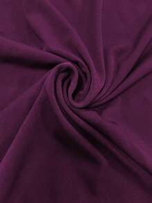 Formidée Plus Size Women's Solid Color Overlap V-Neck Ruffle Sleeve Fitted Elegant Mermaid Dress - Purple - View 4