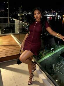 Slaydiva New Early Spring, Spring And Summer Music Festival, Valentine's Day, Easter, Wedding Season, - Burgundy - View 5