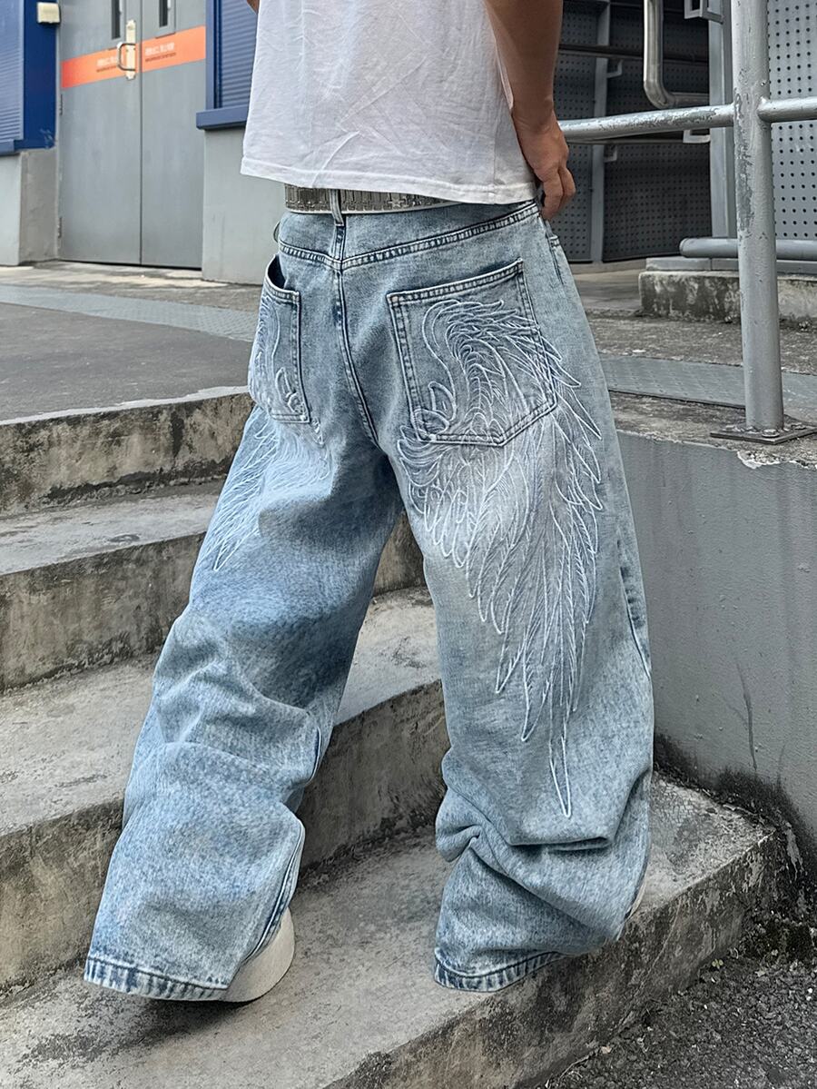 STEELVANCE 男士休閒百搭日常穿著牛仔褲 - 淺色水洗藍 - 查看 1