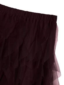 GlowEve CURVE Plus Size Jacket Mesh Skirt Suit Set - Brown - View 5