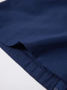 TaskEZ جاكيت زي طبي أزرق داكن بأكمام طويلة وسحاب وياقة دائرية وجيب كبير، عملي ومريح للاستخدام اليومي - أزرق بحري - مشاهدة 4