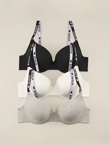 Bralution Plus Size Casual Home Wireless Bra - Multicolor - View 1