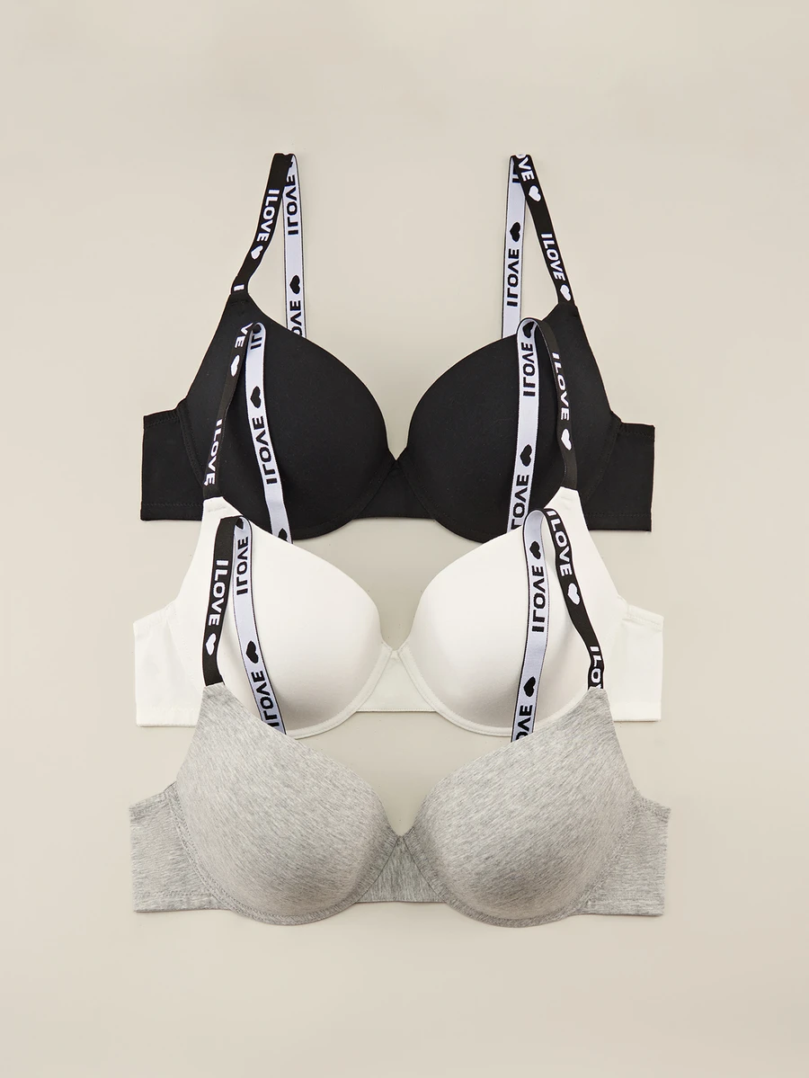 Bralution Plus Size Casual Home Wireless Bra - Multicolor - View 1