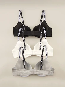 Bralution Plus Size Casual Home Wireless Bra - Multicolor - View 2