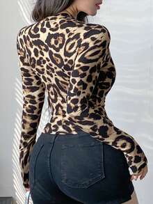 DAZY Teen Girl Fall Clothes Teen Girls Slim Fit Jacket Basic Top Casual Autumn - Brown - View 3