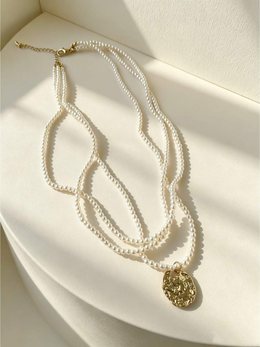 Livesso Women's Multi-Layer Necklace Suitable For Daily Wear - Gold - View 1