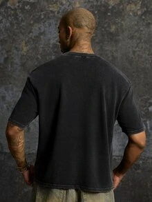 Transformers X SHEIN Men's Crew Neck Casual Versatile Daily Wear Short Sleeve T-Shirt - Black - View 2