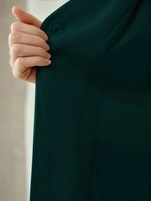 MOTF PREMIUM 女款杏色西裝背心外套無袖兩件套 老錢風 - 墨綠色 - 查看 7