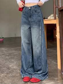 DAZY Women's Casual Daily Denim Jeans With Pockets And Buttons - Blue - View 6