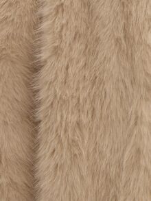 MUSEYN Cream Fur Oversized Maxi Coat Cosy Versatile Everyday Casual Fall - Cream - View 7