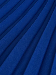 Maweii Plus Size Women's High-Quality Pleated Long Dress, Loose Fit Flattering All Body Types, Suitable For Commuting And Parties Fall - Royal Blue - View 7