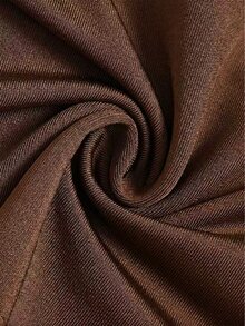 SHEIN Franclia Women's Patchwork Sequin Cowl Neck Short Sleeve Fashion Top - Brown - View 4