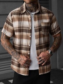 SLATEMANN Men's Plaid Casual Versatile Daily Commute Shirt - Multicolor - View 5