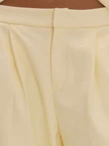 MUSEYN Cream Woven Barrel Leg Structured Suit Trousers Date Night Timeless Tailored Office New Season Fall - Beige - View 7