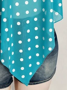 SHEIN ICON 大碼女士上衣 - 水鴨藍 - 查看 5