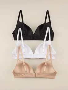 Bralution Bra Kasual Nyaman Warna Polos untuk Wanita - MultiWarna - View 2