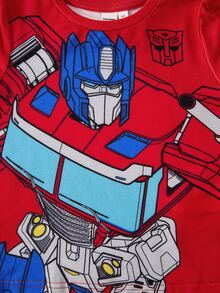 Transformers X SHEIN Young Boy Crew Neck Casual Daily Short Sleeve T-Shirt - Multicolor - View 7