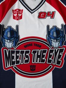 Transformers X SHEIN Tween Boy Letter Print Raglan Short Sleeve T-Shirt And Shorts Set Gen - Blue - View 4