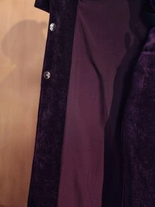 MOTF PREMIUM MANTEL PANJANG UNGU-MERAH ELEGAN UNTUK MUSIM GUGUR/DINGIN - Red Violet - View 8