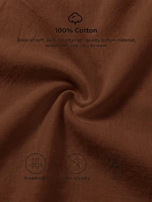EMERY ROSE Women's Solid Color Casual Versatile Everyday Outing Shirt - Coffee Brown - View 8