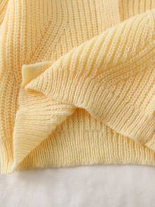 Souflis Souflis Baby Girl Solid Color Casual Versatile Daily Wear Cardigan - Yellow - View 6