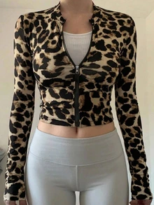 DAZY Teen Girl Fall Clothes Teen Girls Slim Fit Jacket Basic Top Casual Autumn - Brown - View 8