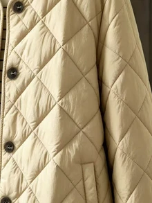 Linhara Chaqueta de unicolor versátil y casual de invierno para tallas grandes - Albaricoque - Ver 3