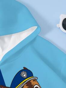 SHEIN | PAW Patrol كنزة رياضية كاجوال يومية للأولاد الصغار بطبعة كرتونية وحروف - أبيض - مشاهدة 5