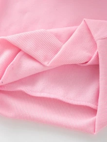 SHEIN 4件組女孩純色抓絨連帽衛衣，基礎款長袖套頭衛衣，適合返校穿著 - 彩色 - 查看 7