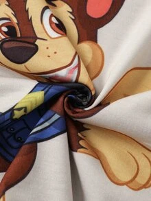SHEIN | PAW Patrol 小男孩圓領短袖T恤與短褲套裝 - 杏色 - 查看 9