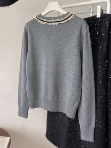 GlowEve CURVE Plus Size Women's Bow Decor Long Sleeve Single-Breasted Knit Cardigan - Apricot - View 2