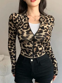 DAZY Teen Girl Fall Clothes Teen Girls Slim Fit Jacket Basic Top Casual Autumn - Brown - View 7