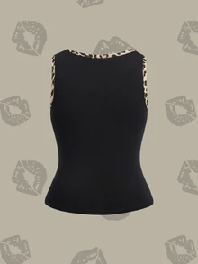 Betty Boop x SHEIN ملابس علوية كاجوال يومية للنساء مقاس كبير بطبعة حروف وكرتون - الأسود - مشاهدة 2
