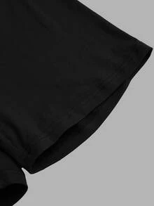 Tseoso Set Legging Pendek Kasual Wanita 4 Potong Multi-Warna, 95% Katun - Hitam - View 8