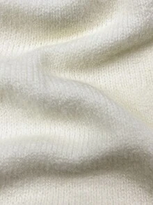 SHEIN 女嬰針織對比色領口休閒毛衣洋裝，適合秋冬穿著 - 彩色 - 查看 6