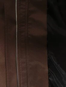 Aveloria Modichic Women's Casual Commuter Elegant Loose Fit Comfortable Top Jacket With Hood Drawstring Design, Cinched Waist, Dropped Shoulders And Long Sleeves - Coffee Brown - View 8