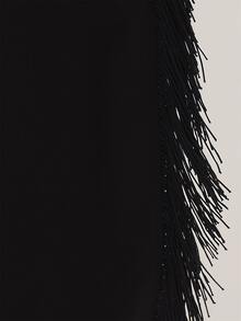 MUSEYN Black Woven Tassel Detail Suit Trousers Date Night Timeless Tailored Office New Season Fall - Black - View 5