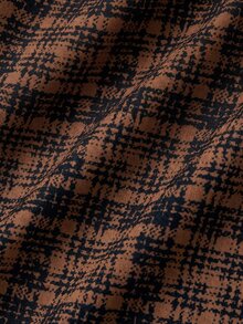 Skyraze Women's Fashion Commuter Plaid Sleeveless Jumpsuit - Mocha Brown - View 6