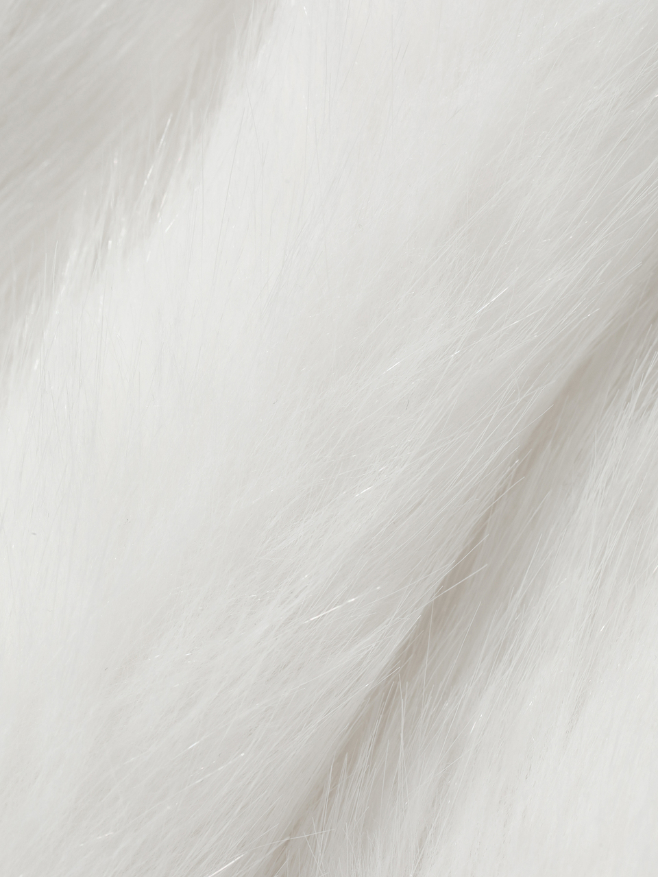 Winter White Off-Shoulder Faux Fur Plush Loose Party Elegant Women's Faux Fur Coat