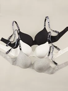 Bralution Plus Size Casual Home Wireless Bra - Multicolor - View 4