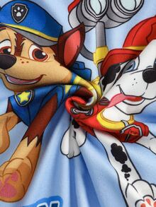 SHEIN | PAW Patrol 小男孩卡通印花短袖上衣與長褲休閒日常居家睡衣套裝 - 藍色 - 查看 8