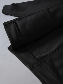SHEIN 2件組兒童青少年男孩連帽衛衣秋季外套與黑色印花長褲休閒運動寬鬆套裝，適合戶外運動與上學 - 黑色 - 查看 6