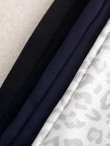 SHEIN 少女豹紋寬鬆長褲，秋季新款服飾，豹紋灰色 - 彩色 - 查看 7