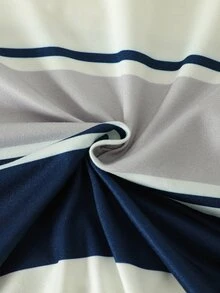 SHEIN Mirajuku 男童拼色條紋長袖POLO衫 大童休閒學院風翻領套頭上衣 秋季服飾 秋季風格 黑色上衣 - 彩色 - 查看 6