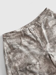 ROMWE MEN Street Life Men's Camouflage Loose Fit Jeans - Multicolor - View 3