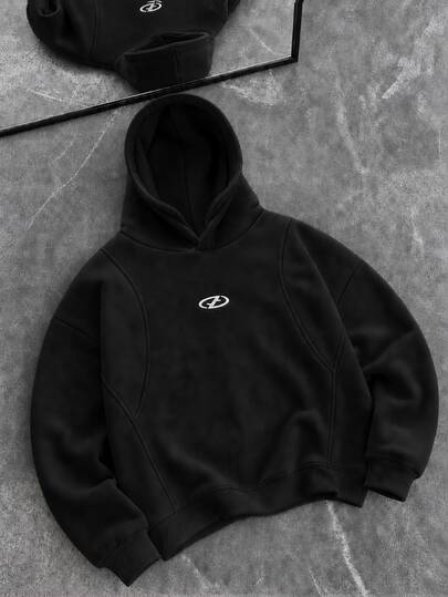 AXEPEAK Sudadera con capucha de manga larga bordada para hombre, versátil para uso diario